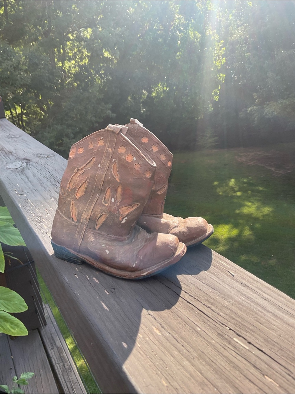 Rustic Cowboy Boot Shelf Sitters Farmhouse Western Decor Cabin Ranch Cottage